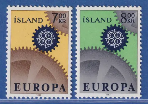 Island 1967 Europa Zahnräder Mi.-Nr. 409-10 Satz kpl. **