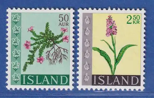 Island 1968 Blumen Mi.-Nr. 415-16 Satz kpl. ** 