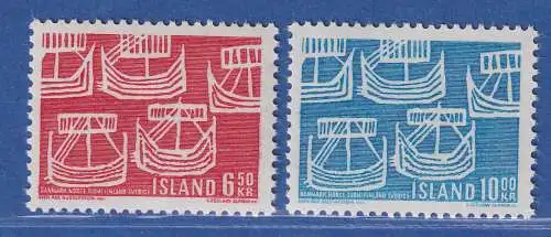 Island 1969 Fünf Segelboote Mi.-Nr. 426-27 Satz kpl. ** 