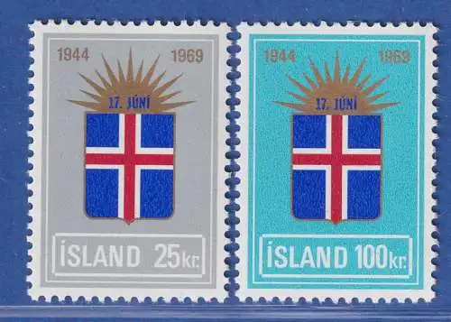 Island 1969 25 Jahre Republik Island Mi.-Nr. 430-31 Satz kpl. ** 