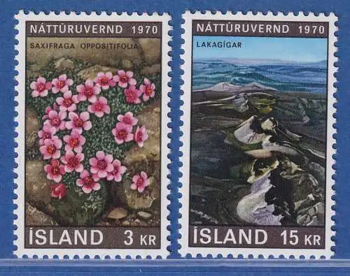 Island 1970 Europäisches Naturschutzjahr Mi.-Nr. 447-48 Satz kpl. ** 