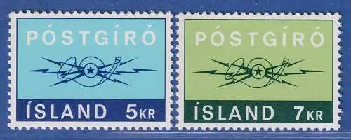 Island 1971 Postscheckdienst Mi.-Nr. 453-54 Satz kpl. ** 