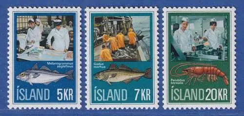 Island 1971 Fischindustrie Mi.-Nr. 457-59 Satz kpl. ** 