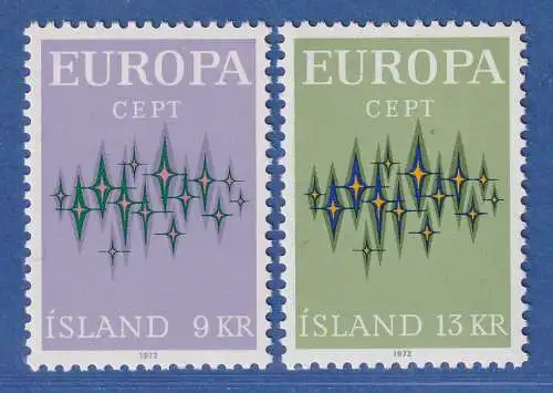 Island 1972 Europa, Sterne Mi.-Nr. 461-62 Satz kpl. ** 