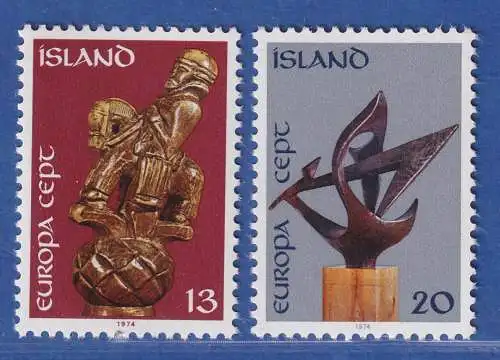 Island 1974 Europa Skulpturen Mi.-Nr. 489-90 Satz kpl. ** 