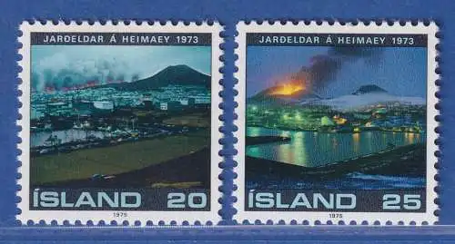 Island 1975 Vulkanausbruch auf Heimaey Mi.-Nr. 500-01 Satz kpl. ** 