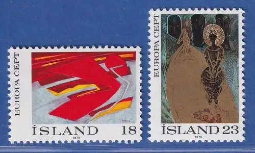 Island 1975 Europa Gemälde Mi.-Nr. 502-03 Satz kpl. ** 