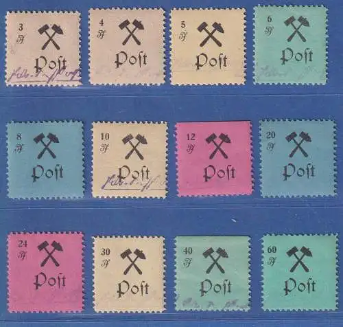 Lokalausgaben Großräschen 1945, kompletter Satz Mi.-Nr. 13-24 postfrisch **