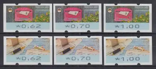 ATM Mi.-Nr. 8-9 je 3 Werte 0,62 - 0,70 - 1,00  Euro ** 
