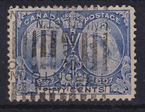 Kanada 1897 60.Thronjubiläum Königin Viktoria 50 Cent Mi.-Nr.48 sauber O TORONTO