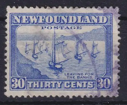 Kanada Neufundland 30 Cent-Wert Segelschiffe Mi.-Nr.183 A gestempelt 
