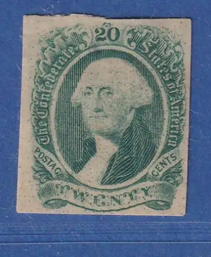 USA Konföderierte Staaten allg. Ausg. 1863 20C. Washington (*) Mi.-Nr. 11Bw