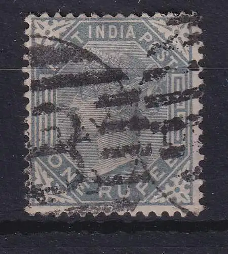 Indien 1874 Königin Viktoria 1 Rupie grau Mi.-Nr. 30 gestempelt