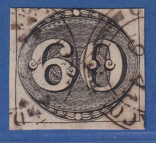 Brasilien 1843 Ochsenauge / Olho de Boi 60 Reis Mi.-Nr. 2 gestempelt 