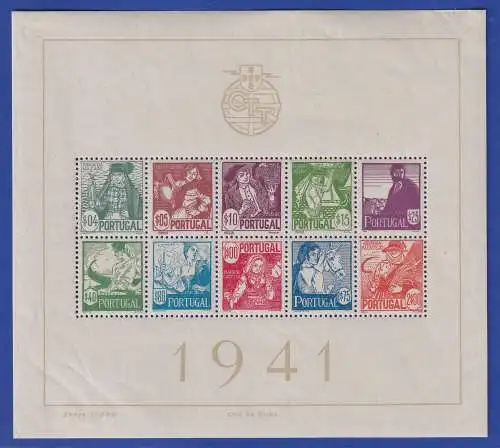 Portugal 1941 Volkstrachten  Mi.-Nr. Block 4 ungebraucht *