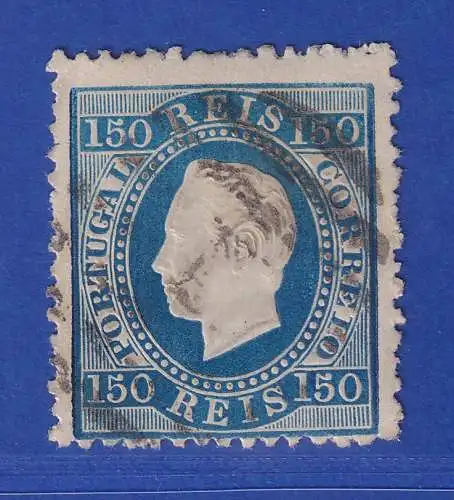 Portugal 1876 König Luis I. 150 Reis Mi.-Nr. 43xB mit Rost-Nr.-O
