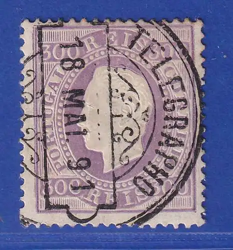 Portugal 1876 König Luis I. 300 Reis Mi.-Nr. 45yC schön gestempelt