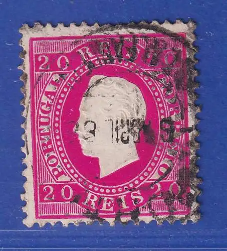 Portugal 1884 König Luis I. 20 Reis  Mi.-Nr. 60 B  O
