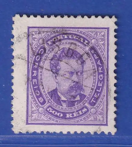 Portugal 1887 König Luis I. 500 Reis  Mi.-Nr. 64 B  O LISBOA