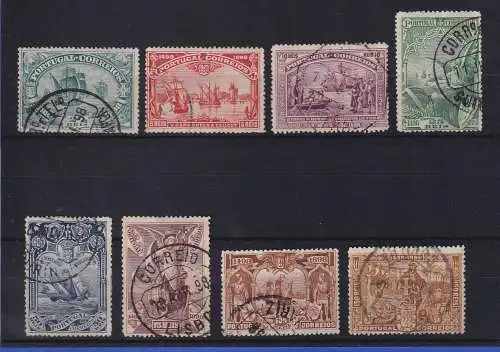 Portugal 1898 Seeweg nach Indien / Vasco da Gama  Mi.-Nr. 138-145 Satz kpl. O