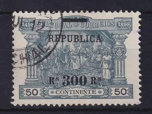 Portugal 1911 Aufdruck REPUBLICA 300 Reis Mi.-Nr. 194 gestempelt