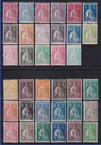Portugal 1920/26 Ceres Mi.-Nr. 265-298 Satz 34 Werte kpl. ungebraucht *