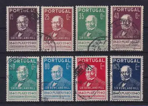 Portugal 1940 Briefmarkenjubiläum Sir Rowland Hill Mi.-Nr. 622-629  O