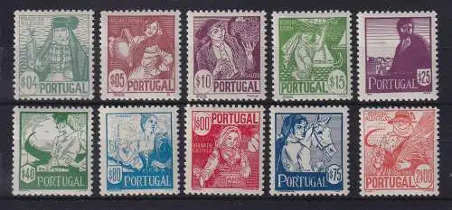 Portugal 1941 Volkstrachten Mi.-Nr. 632-641 Satz kpl. ungebraucht *