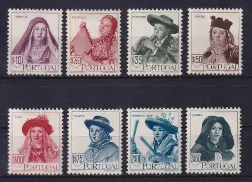 Portugal 1947 Volkstrachten Mi.-Nr. 706-713 Satz kpl. ungebraucht *