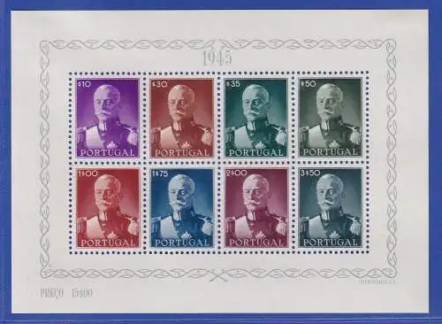 Portugal 1945 Präsident Carmona  Mi.-Nr. Block 8 ungebraucht *