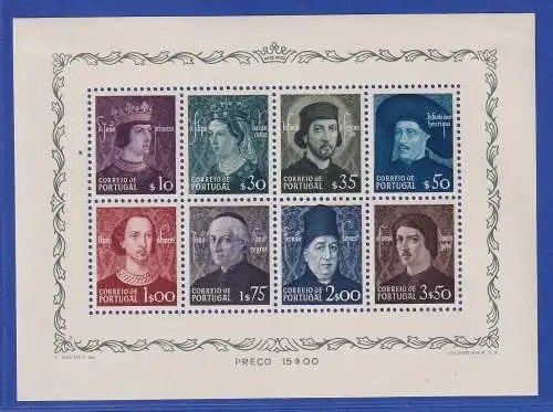 Portugal 1949 Dynastie Avis  Mi.-Nr. Block 14 ungebraucht *