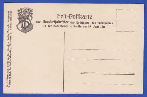 Porträt-Postkarte Hermann Otto Kluge (1818-1882, Turner)  ungelaufen
