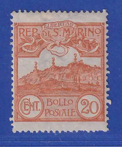 San Marino 1903 Monte Titano 20 Centisimi Mi.-Nr. 37 ungestempelt *