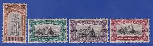 San Marino 1924 Neuer Wertaufdruck Mi.-Nr. 105-108 ungestempelt *