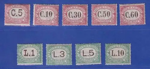 San Marino 1924 Portomarken Mi.-Nr. 10-18 ungestempelt *