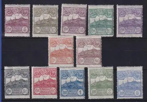 San Marino 1925 Monte Titano Mi.-Nr. 109-120 Satz kpl. ungestempelt *