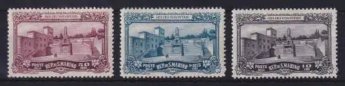 San Marino 1927 Gefallenendenkmal Mi.-Nr. 138-140 ungestempelt *