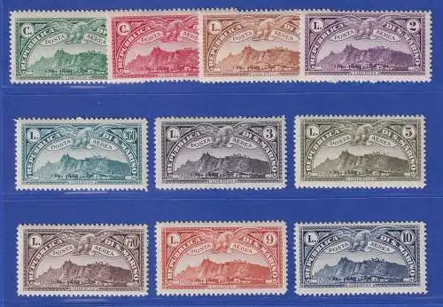 San Marino 1931 Flugpostmarken Mi.-Nr. 165-174 Satz kpl. ungestempelt *