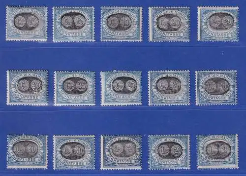 San Marino 1931 Portomarken Mi.-Nr. 32-46 Satz kpl. ungestempelt *