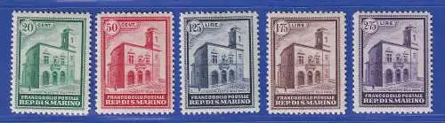 San Marino 1932 Neues Postgebäude Mi.-Nr. 175-179 Satz kpl. ungestempelt *