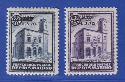 San Marino 1934 Philatelistische Ausstellung Mi.-Nr. 206-207 ungebraucht *