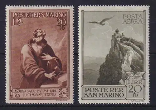 San Marino 1944 Stiftung Volkshäuser Mi.-Nr. 311 und 312 postfrisch **