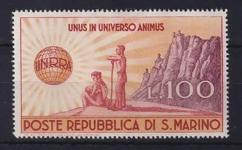 San Marino 1946 UNRRA-Hilfe  Mi.-Nr. 350 ungebraucht *