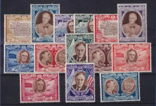 San Marino 1947 Franklin D. Roosevelt  Mi.-Nr. 356-369 Satz kpl. ungebraucht *