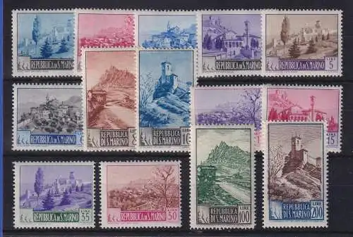 San Marino 1949 Ansichten  Mi.-Nr. 409-422 Satz kpl. ungebraucht *