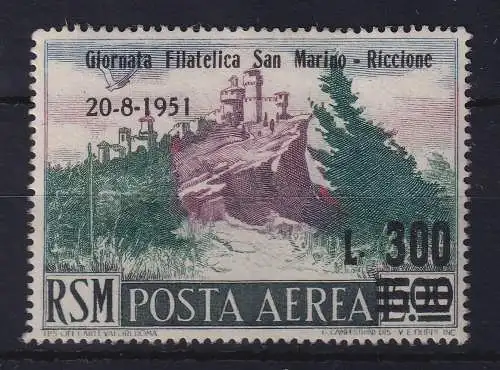 San Marino 1951 Briefmarkenausstellung Riccione Mi.-Nr. 461 postfrisch **