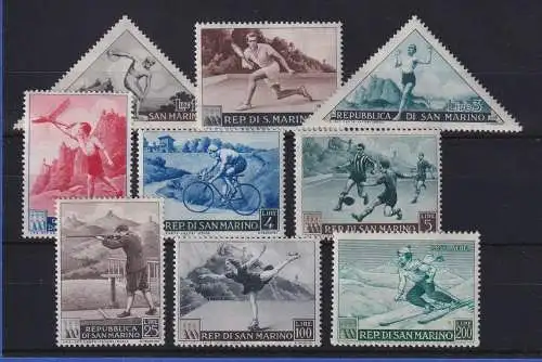 San Marino 1953 Sport  Mi.-Nr. 493-501 Satz kpl. ungebraucht *