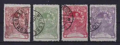 Rumänien 1906 Wohlfahrt Königin Elisabeth  Mi.-Nr. 161-164 gestempelt