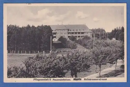 AK Bayern Neundettelsau Pflegeanstalt II Heilsbronnerstr. gelaufen 1935