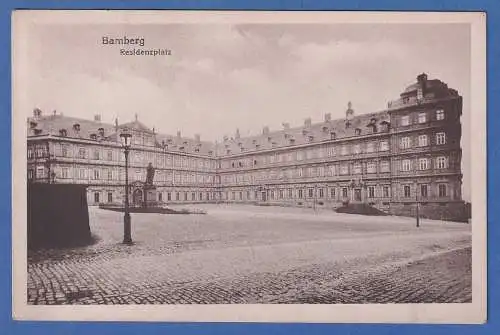 AK Bayern Bamberg Residenzplatz gelaufen 1923